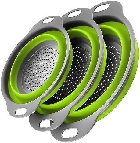 Amazon 3 Pieces Of Silicone Collapsible Strainer KEKIMO