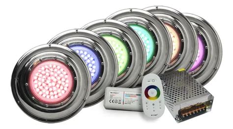 Kit Completo 6 Luces Led Rgb Piletas Piscinas