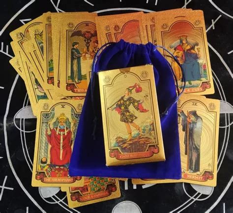 Tarot Rider Waite De Lujo Con Láminas Doradas Bolso Cuotas sin interés