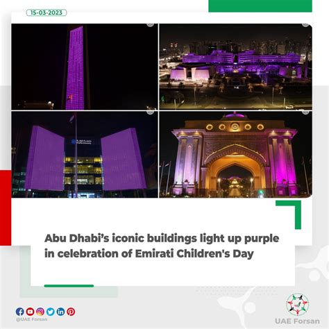 UAE Forsan On Twitter Abu Dhabis Iconic Buildings Light Up Purple In