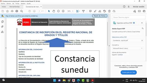 Como Sacar Constancia De Sunedu Youtube