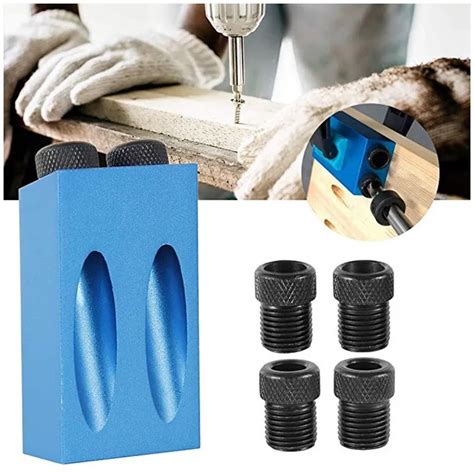 7 14 15Pcs Pocket Hole Screw Jig 15 Degrees Dowel Drill Joinery Kit