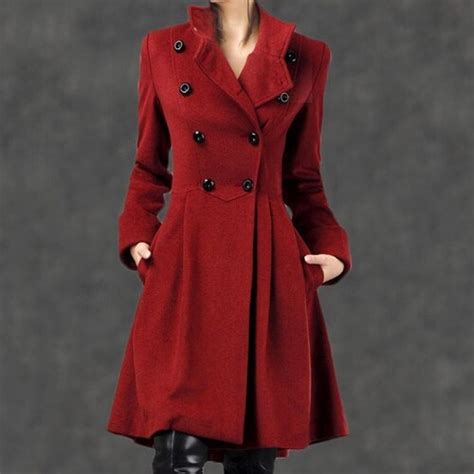 Asymmetrical Military Wool Coat Winter Coat Women Etsy