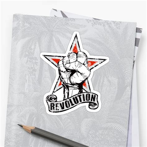 Up The Revolution Stickers By Rubyred Redbubble