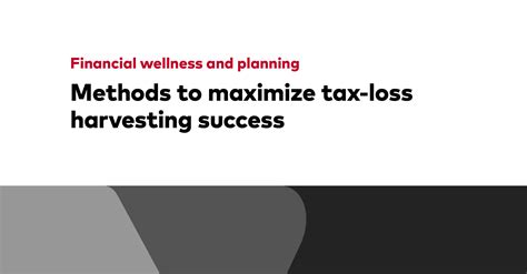 Methods To Maximize Tax Loss Harvesting Success Vanguard