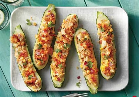 Courgettes Farcies Au Poulet Un Plat Avec Cuisson Au Four