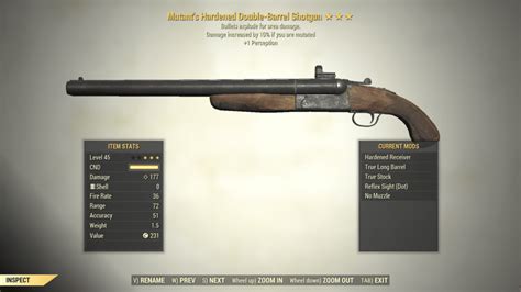 Mutant S Double Barrel Shotgun Explosive Perception Fallout