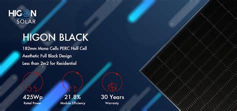 Higon Residential M W Vollschwarzes Halbzellen Perc Pv Modul