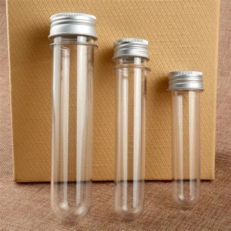 Ml Plastic Test Tube With Screw Cap Capsule Pet