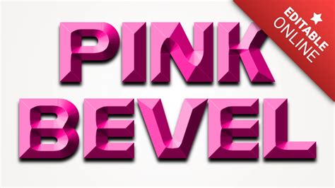 Pink Bevelled Text Effect Font Generator