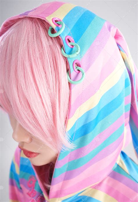 Yes Daddy Sexy Lingerie Set Rainbow Bunny Ear Long Sleeve Top And Vest Panty Set Top Quality