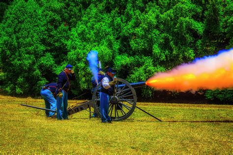 Union Civil War Cannon Firing Photograph By Garry Gay Fine Art America