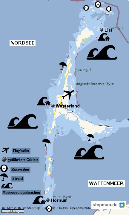 Stepmap Sylt Im Jahr Landkarte F R Welt