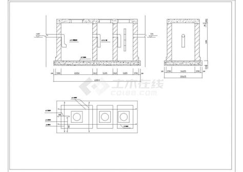 传统三级化粪池结构设计整套cad施工图纸化粪池土木在线
