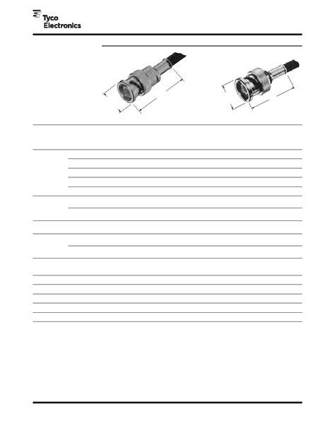 Datasheet Pages Tec Rf Coax Connectors