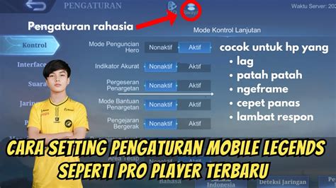 Cara Setting Pengaturan Mobile Legends Seperti Pro Player Terbaru