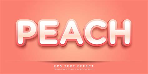 Premium Vector Peach Editable Text Effect