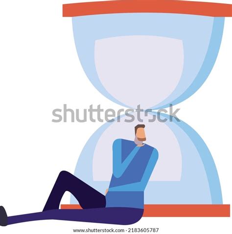 Man Hourglass Vector Illustration Stock Vector Royalty Free