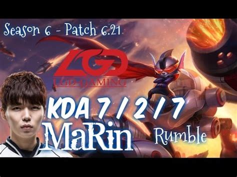 LGD MaRin RUMBLE Vs EKKO Top Patch 6 21 KR Ranked YouTube