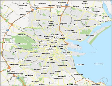 Dublin Map Ireland GIS Geography