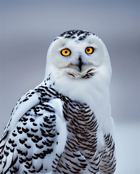 Beautiful Snowy Owl CloseUp 4k Graphic · Creative Fabrica