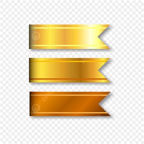 Gold Ribbon Banner Vector