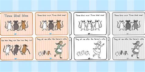 Three Blind Mice Story Sequencing Per A Teacher Made