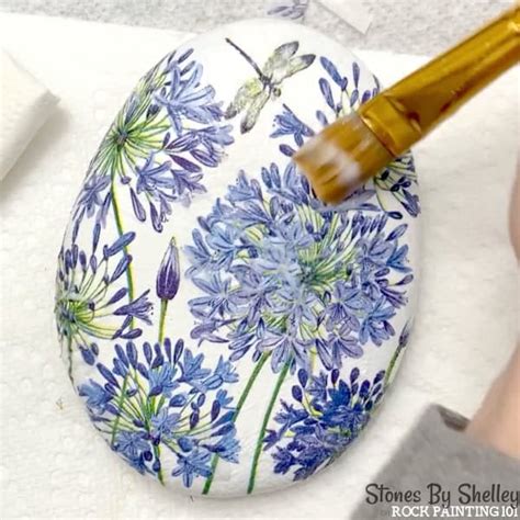 How To Decoupage Rocks With Napkins Step By Step Rock Painting 101