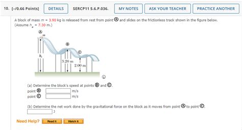 Solved A Block Of Mass M Kg Is Released From Rest From Chegg