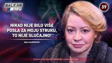 Intervju Mila Ale Kovi Nikad Nije Bilo Vi E Posla Za Moju Struku