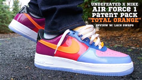 Undefeated X Nike Air Force Patent Pack Total Orange Review W Lace