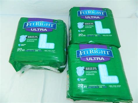 Fitright Plus Adult Ultra Briefs Diapers Large 60 Pieces Ebay