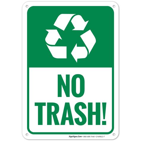 No Trash Sign