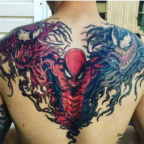 Symbiote Tattoo Credit: @She_Carnage | Spiderman tattoo, Marvel tattoos ...