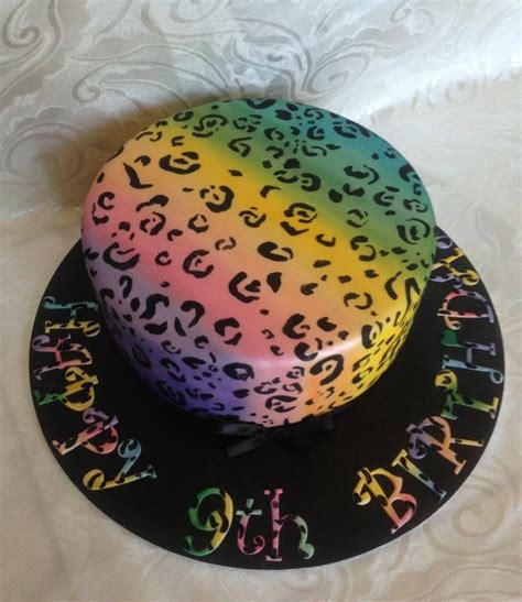 Rainbow leopard print birthday cake by Cake By Kylie Www.cakebykylie.com.au Www.facebook.com ...