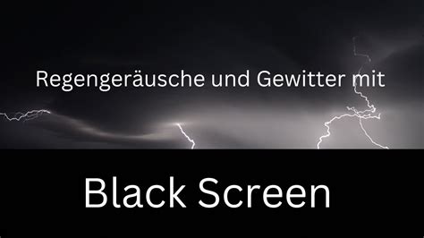 Leichter Regen Und Gewitter Mit Schwarzen Bildschirm I Zum Schlafen