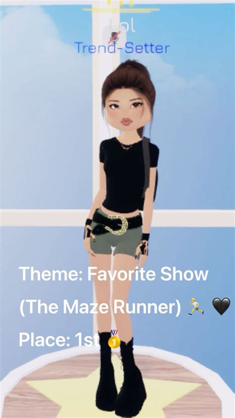 Dti Outfit 💗 Theme Favorite Show 🖤🏃 En 2024