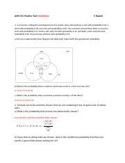 AMS 311 Practice Test 1 Spring 2020 Solutions Docx AMS 311 Practice