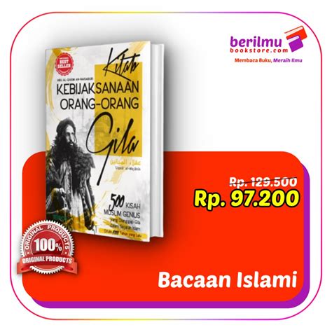 Jual Buku Kitab Kebijaksanaan Orang Gila Buku Bacaan Islami Hard