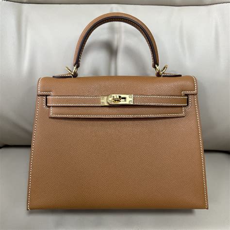 【未使用に近い】新品同様 ★ Hermes エルメス ★ ケリー25 外縫い B刻印 ヴォーエプソン ハンドバッグ トートバッグ Kelly 2way ゴールド金具 レディースの落札情報詳細