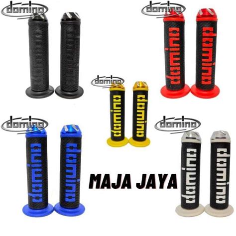 Handgrip Domino Model Bulu Plus Jalu Cnc Bendera Grip Motor Universal