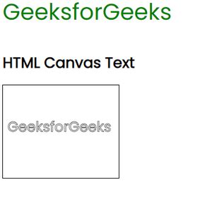 HTML Canvas Text GeeksforGeeks