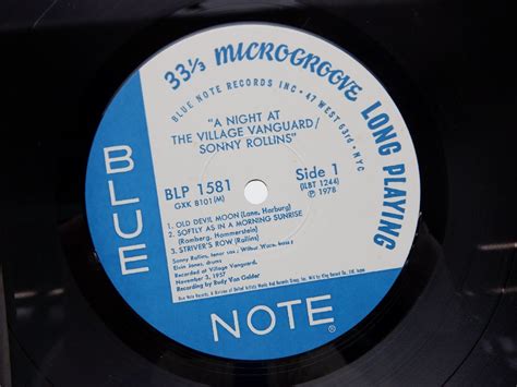 Sonny Rollins A Night At The Village Vanguard LP 12インチ Blue Note GXK