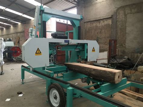 Mobile Horizontal Band Saw Mill Portable Timber Sawmill Machine With