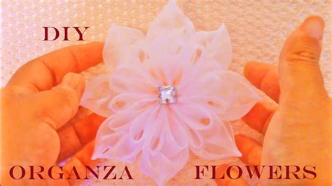 Diy Flores Kanzashi Hermosas En Cintas De Organza Kanzashi Flowers In