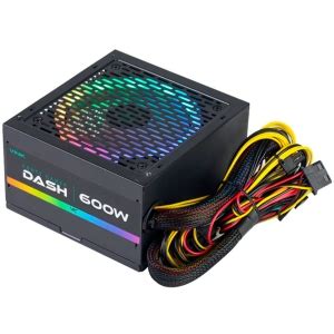 Fonte Gamer 600W ATX Vinik Dash Bivolt Manual RGB Preto VFG600WPR