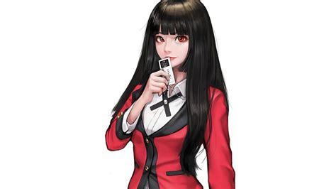 Kakegurui Anime Girl Red Blazer Yumeko Jabami HD Wallpaper Pxfuel