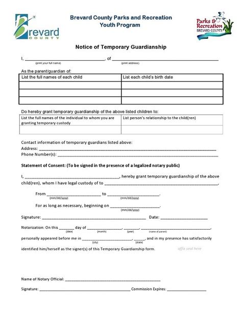 30 Free Guardianship Forms Templates Printable Samples