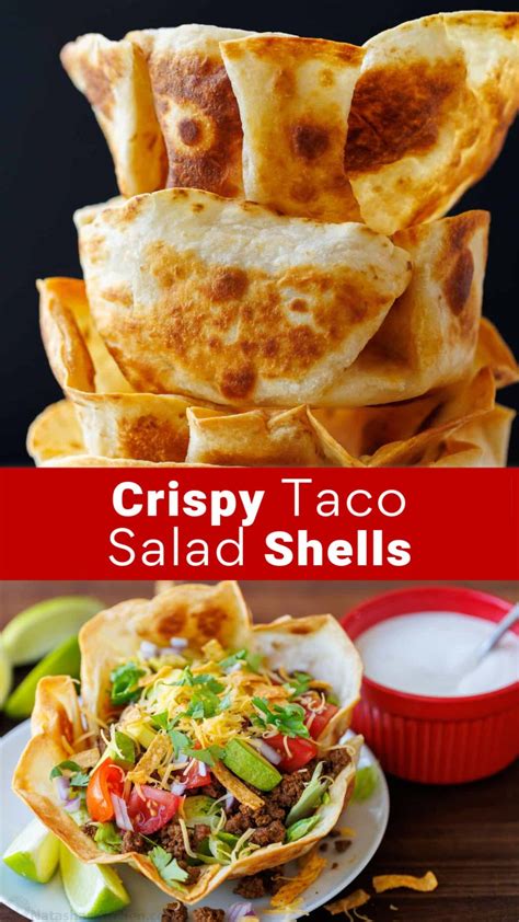 Easy Homemade Crispy Taco Salad Shells Taco Salad Shells Easy Taco Salad Recipe Crispy Tacos