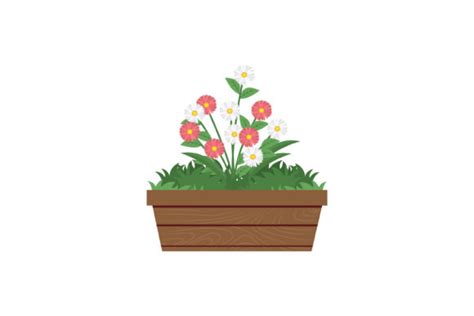 Spring Flower Long Pot 25 Vector Icon Graphic By Raysaozora · Creative